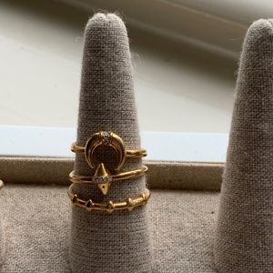 NWOT Stella & Dot Aurora Ring set - gold